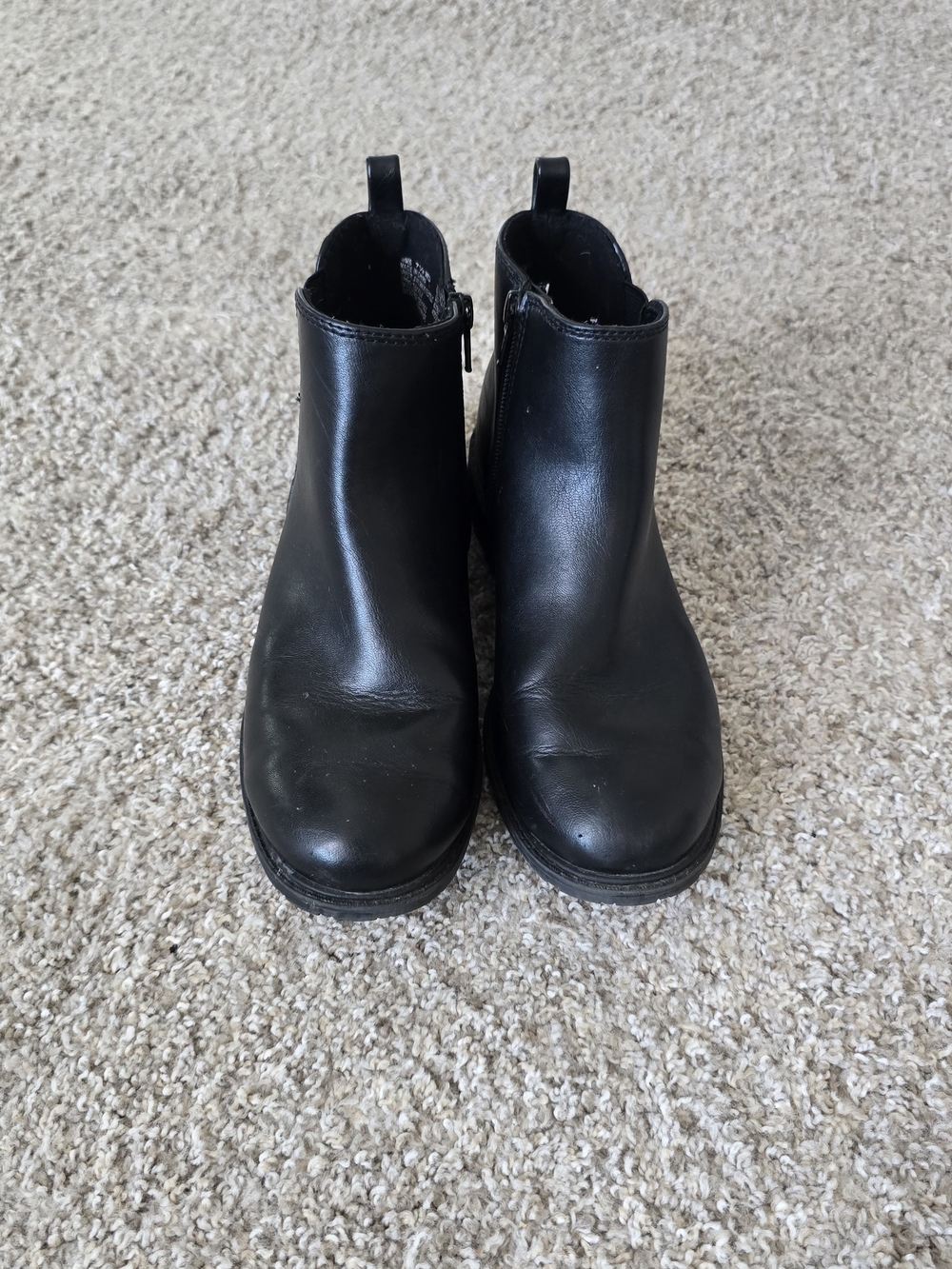 Sonoma Black Chelsea Ankle Boots Zip Cushioned Round Toe Classic Womens US 7.5 M